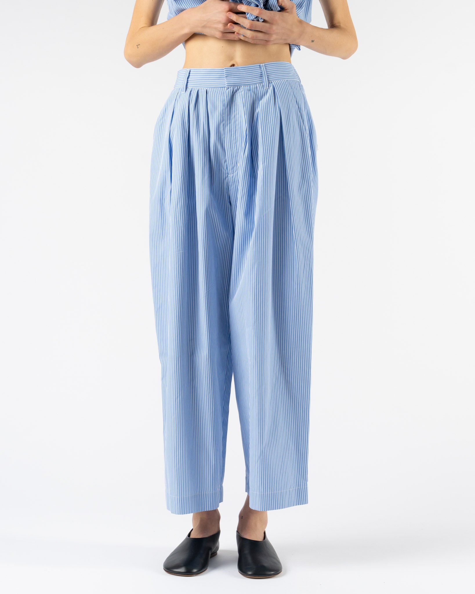 Rhodolirion Tack Balloon Pant in Sax Stripe