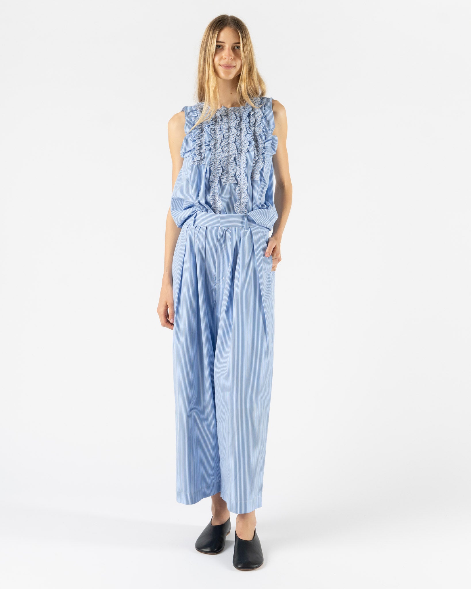 Rhodolirion Tack Balloon Pant in Sax Stripe