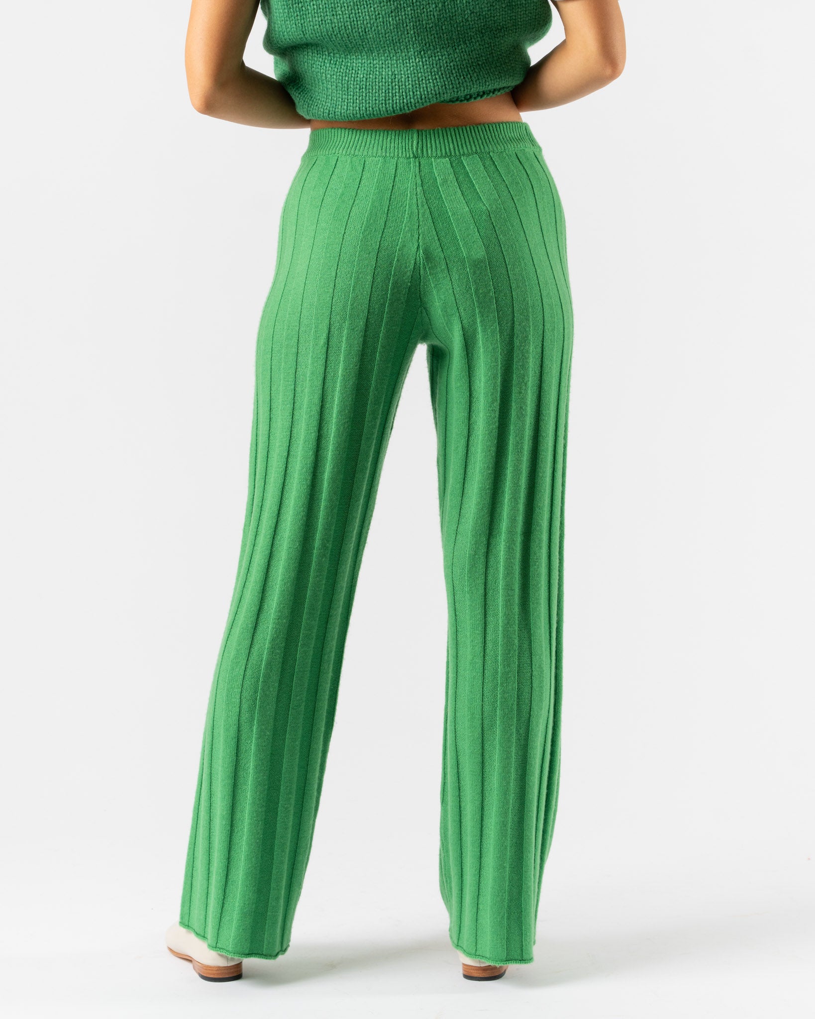 Nikki Chasin Iggy Ribbed Pants in Clover