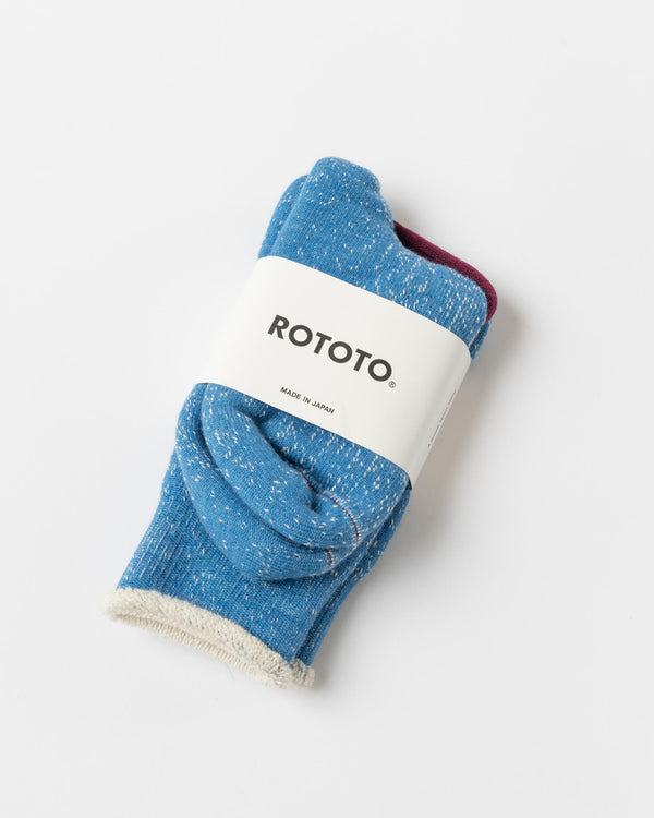 RoToTo 1001 Double Face Socks in Blue