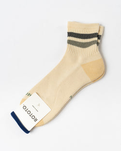 RoToTo Retro Athletic Socks in Charcoal/Gray