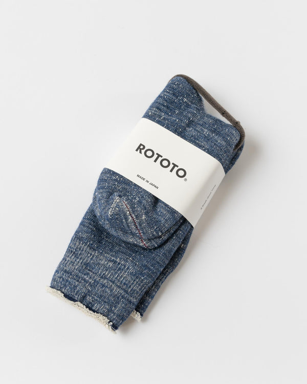 RoToTo 1001 Double Face Socks in Deep Ocean