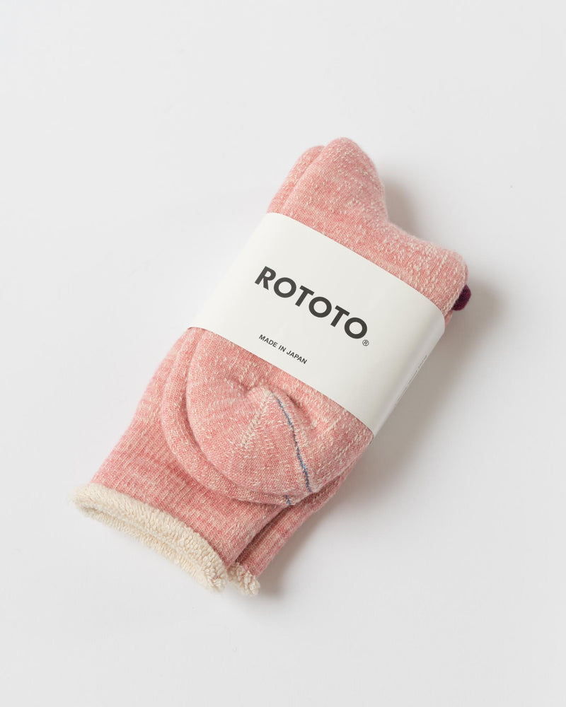 RoToTo 1001 Double Face Socks in Light Pink