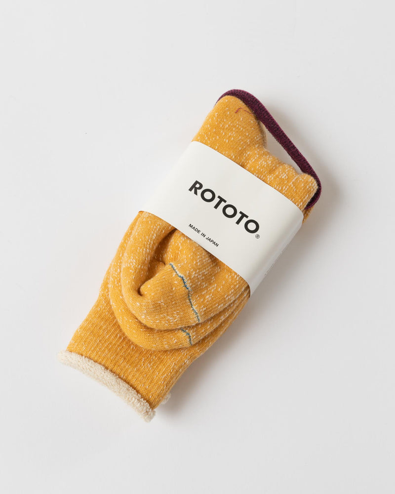 RoToTo 1001 Double Face Socks in Yellow