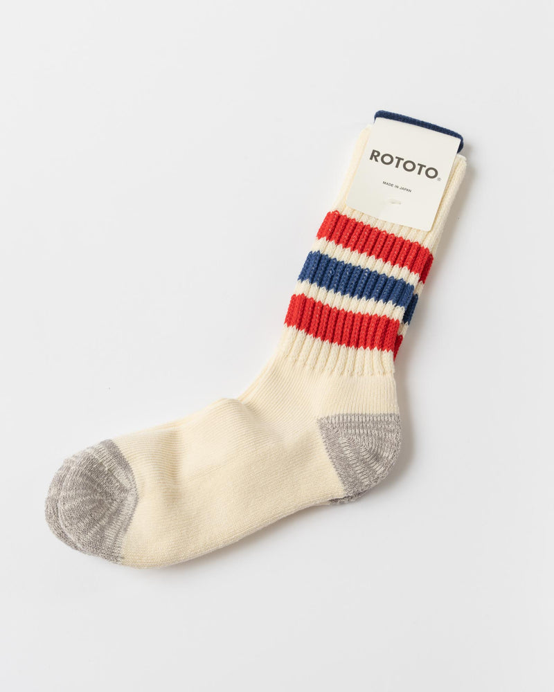 RoToTo 1255 Socks in Chili Red/Blue