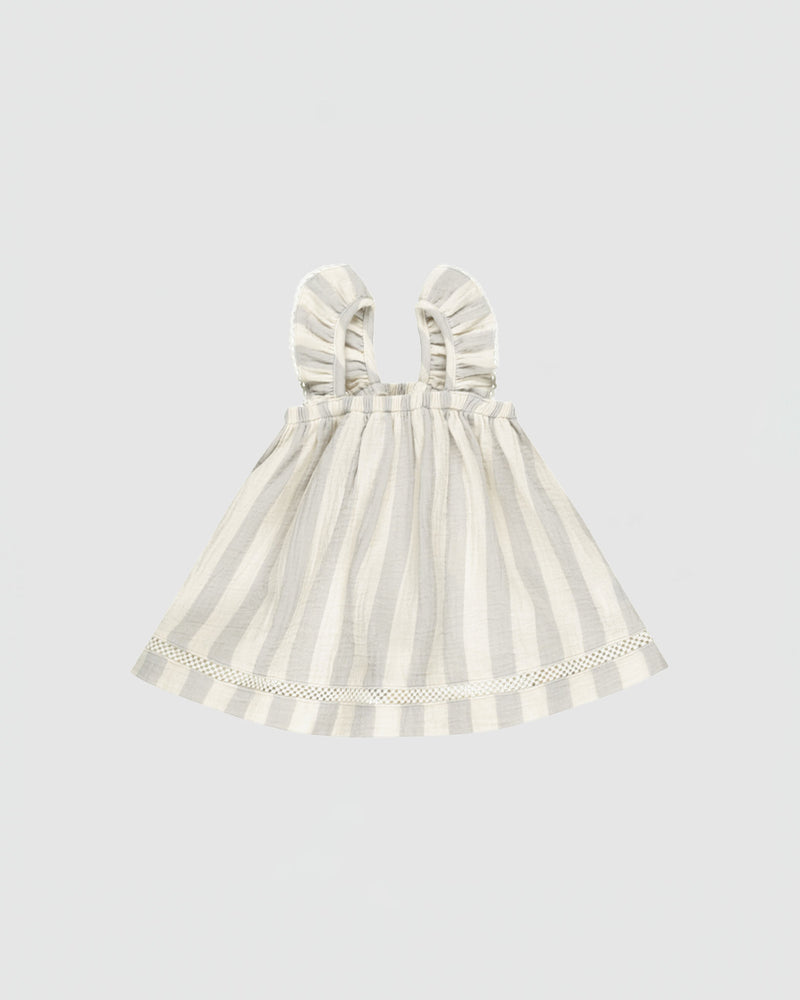 Quincy Mae Ruffled Tank Dress in Sky Stripe