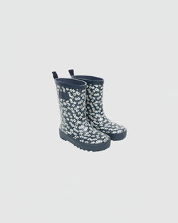 Rylee + Cru Rain Boots in Blue Floral