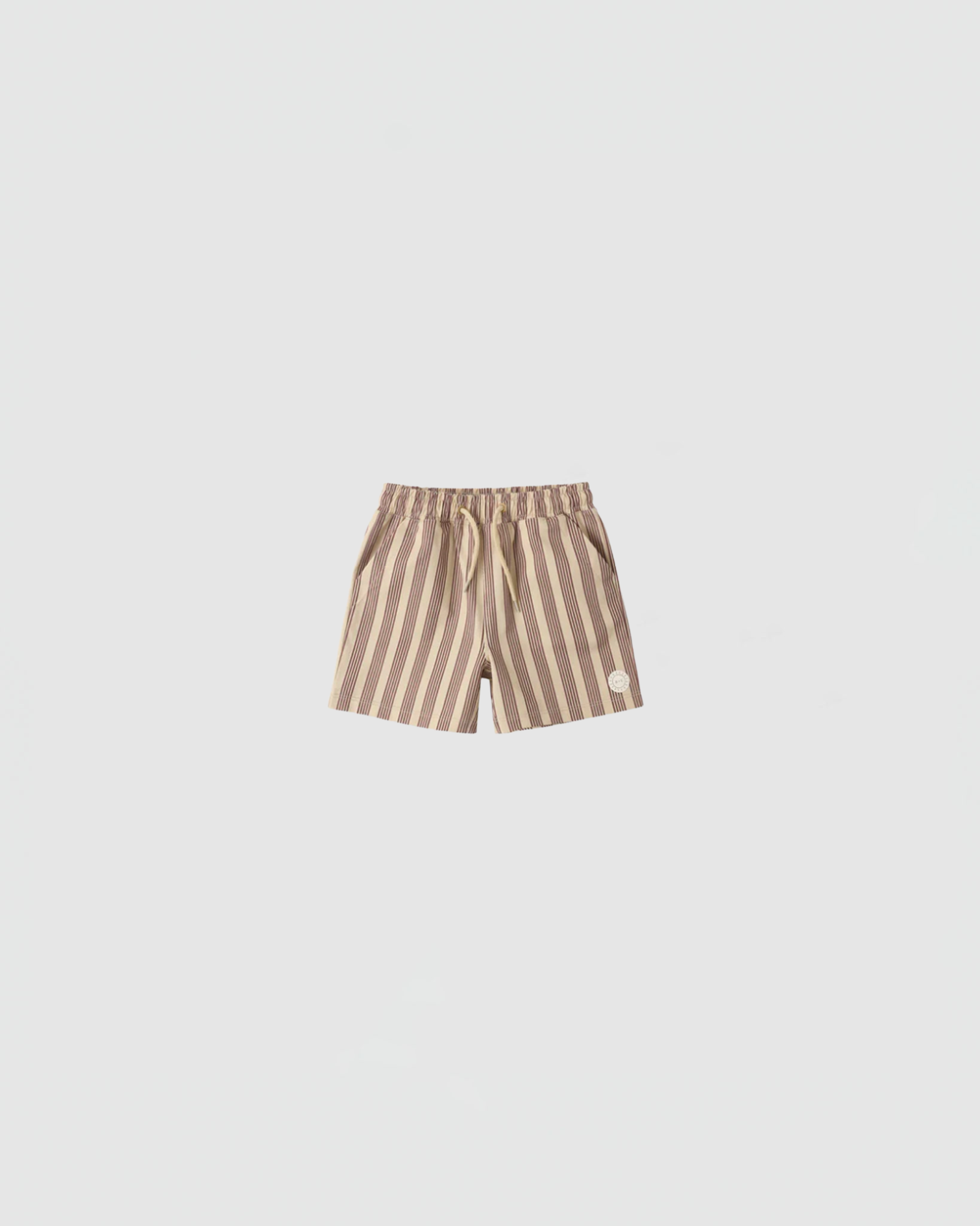 Rylee + Cru Boardshort in Brown Butterscotch Stripe