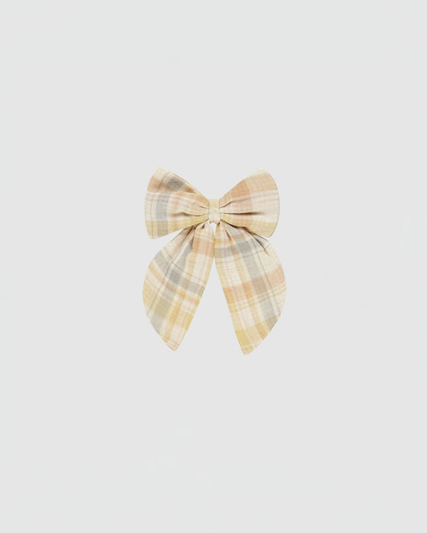 Rylee + Cru Oversized Bow in Pastel Plaid