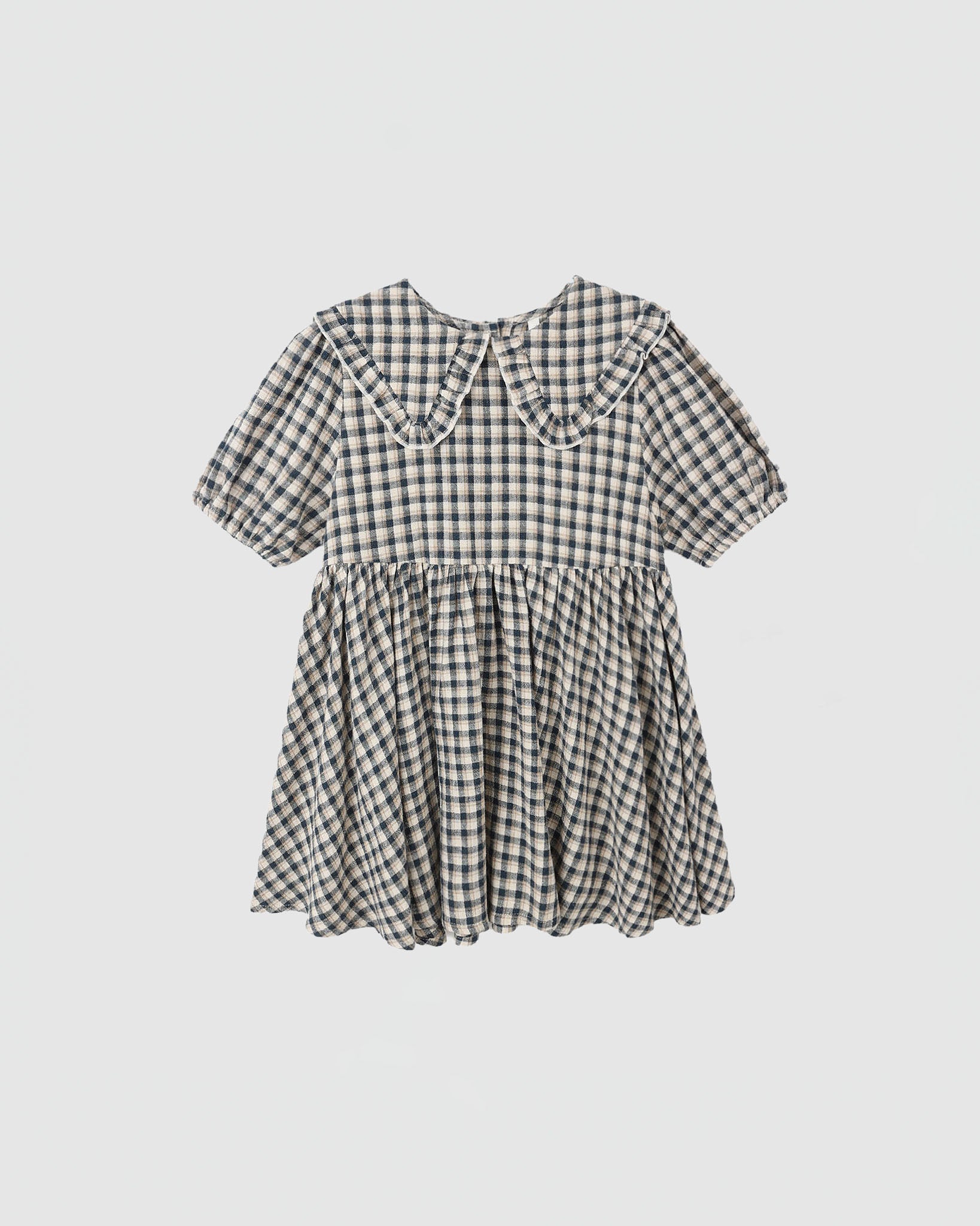 Rylee + Cru Camille Dress in Navy Check