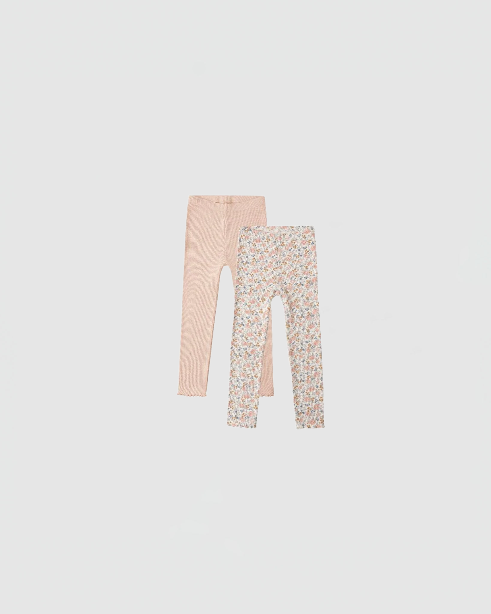 Rylee + Cru Ribbed Legging Set in Flower Field/Heathered Blush
