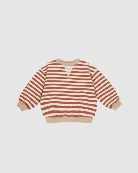 Rylee + Cru Oversized Crew in Poppy Stripe Curated at Jake and Jones
