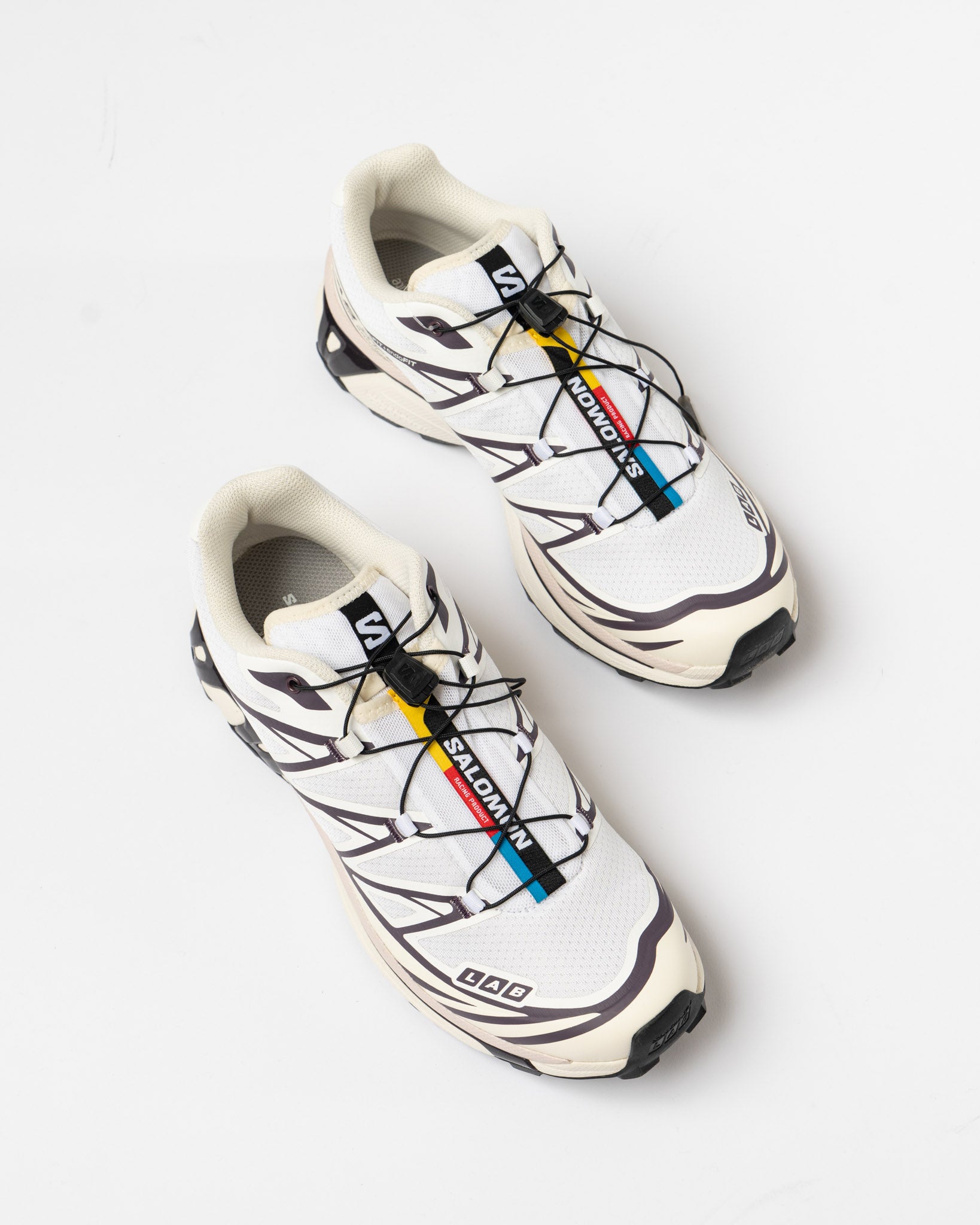 【関税&送料込】Salomon Sneaker Xt-6 White Vanilla Ice Plum Salomon XT-6 Sneaker in Black/Black/Phantom Curated at Jake