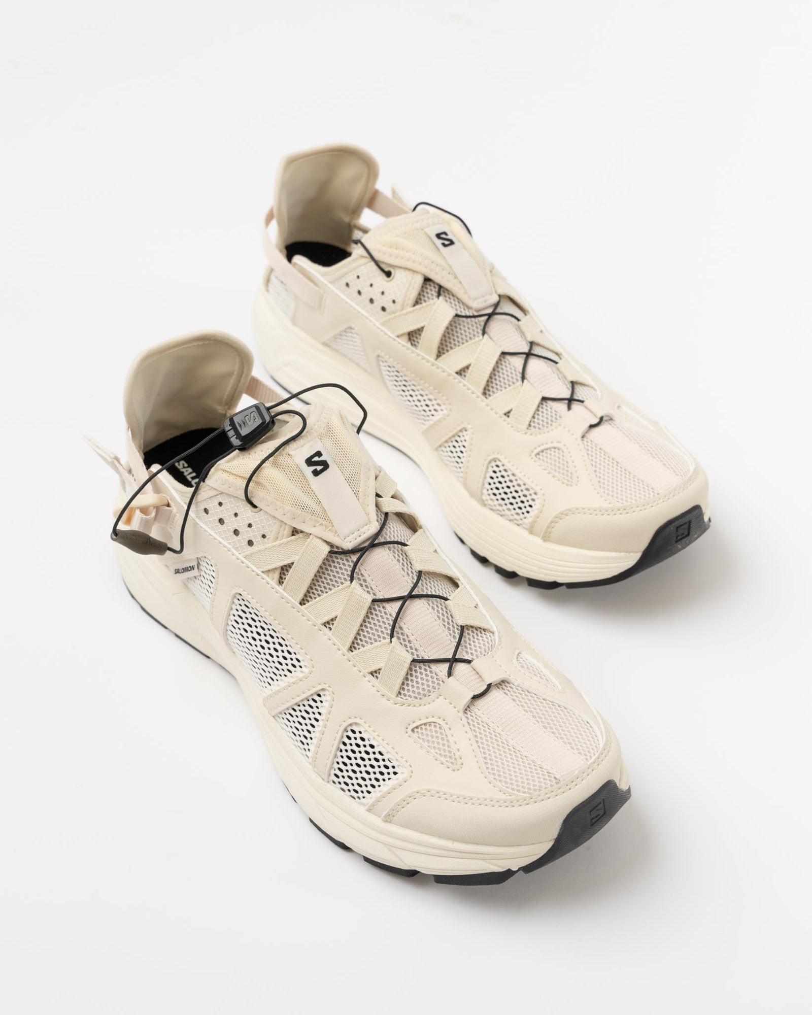 Salomon Techsonic Sneaker in Almond Milk/Vanilla/Black Curated at  