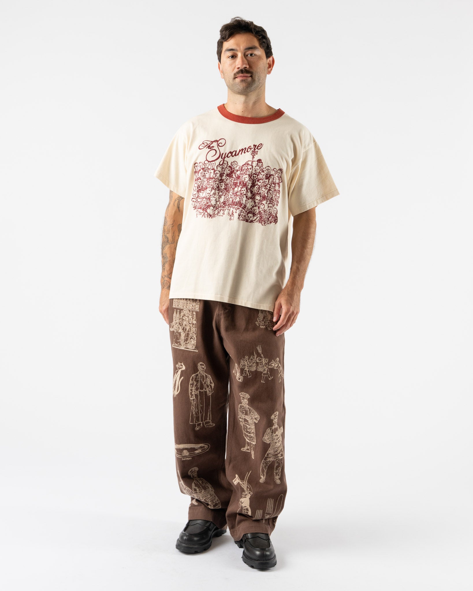Samuel Zelig Restaurant Pant in Brown