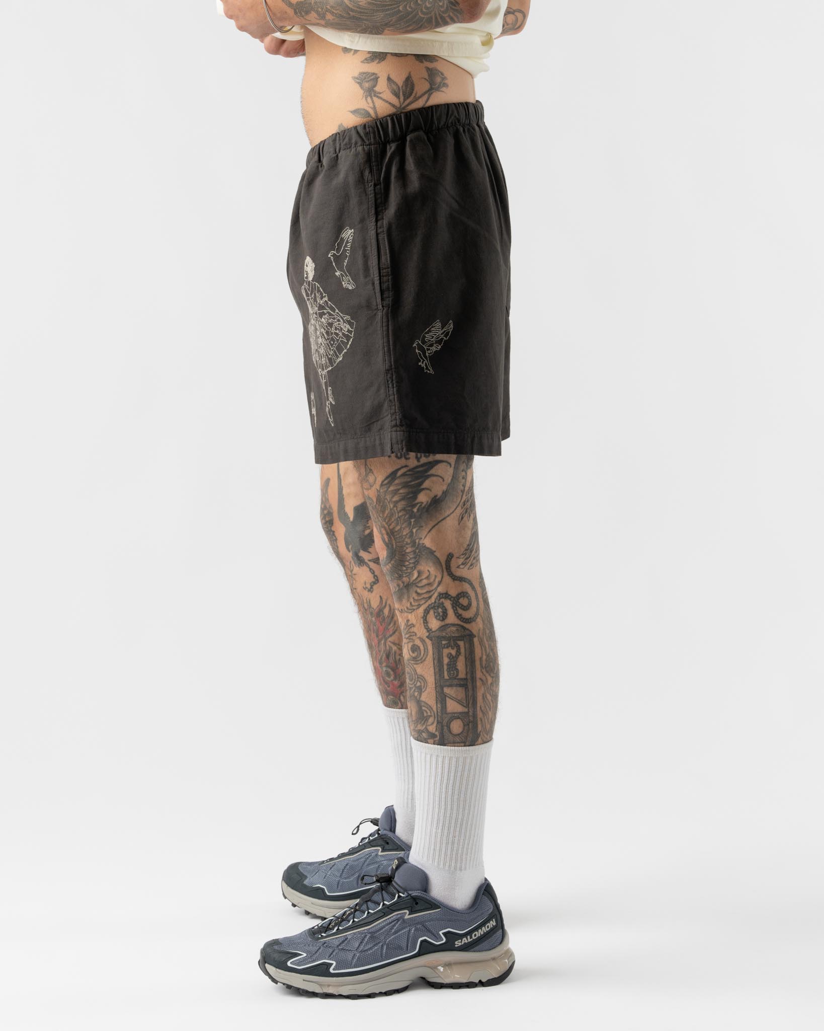 Samuel Zelig Ballet Short in Charcoal