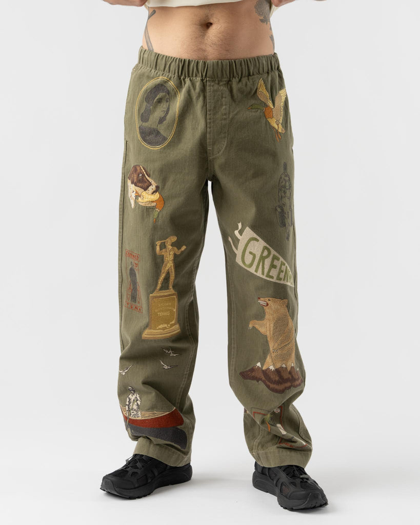 Samuel Zelig Gallery 002 Pant in Army Green Curated at Jake and Jones