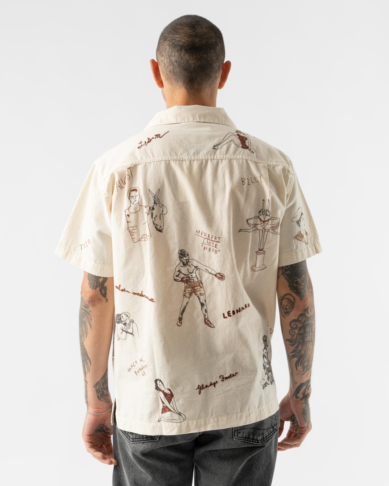 Samuel Zelig High Dive Camp Shirt in Natural