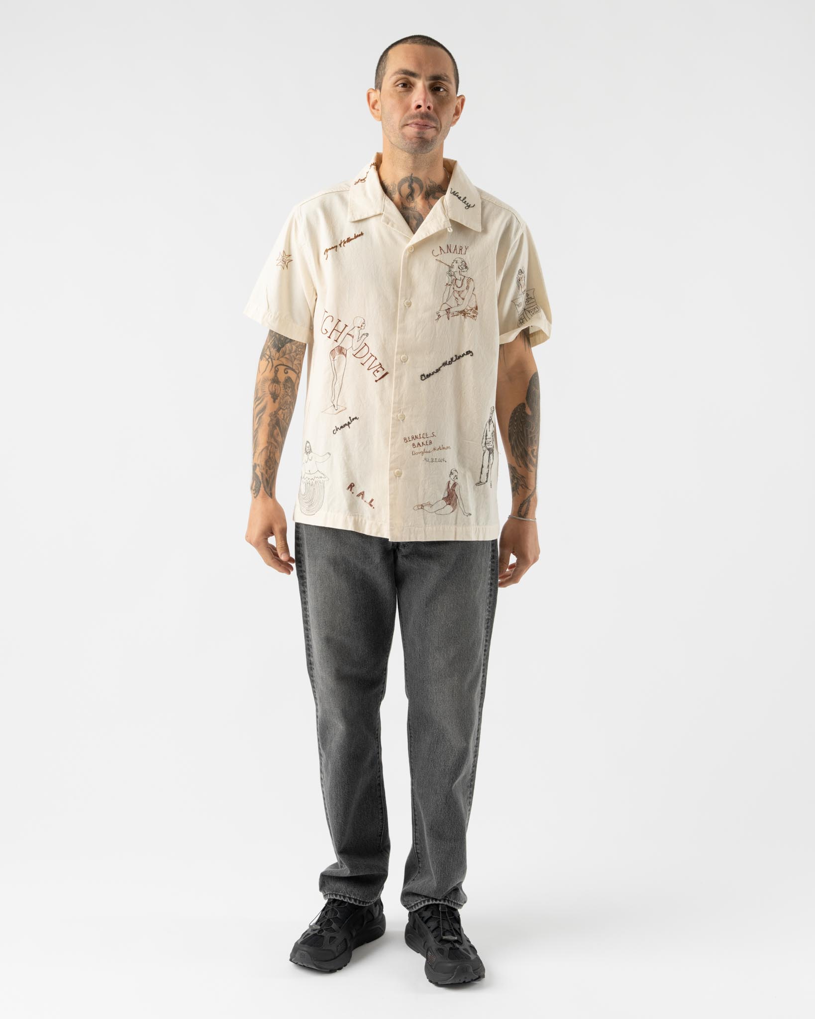 Samuel Zelig High Dive Camp Shirt in Natural