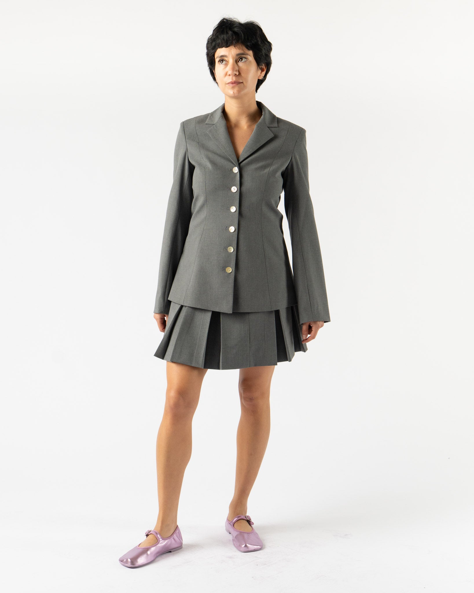 Sandy Liang Wren Skirt in Grey