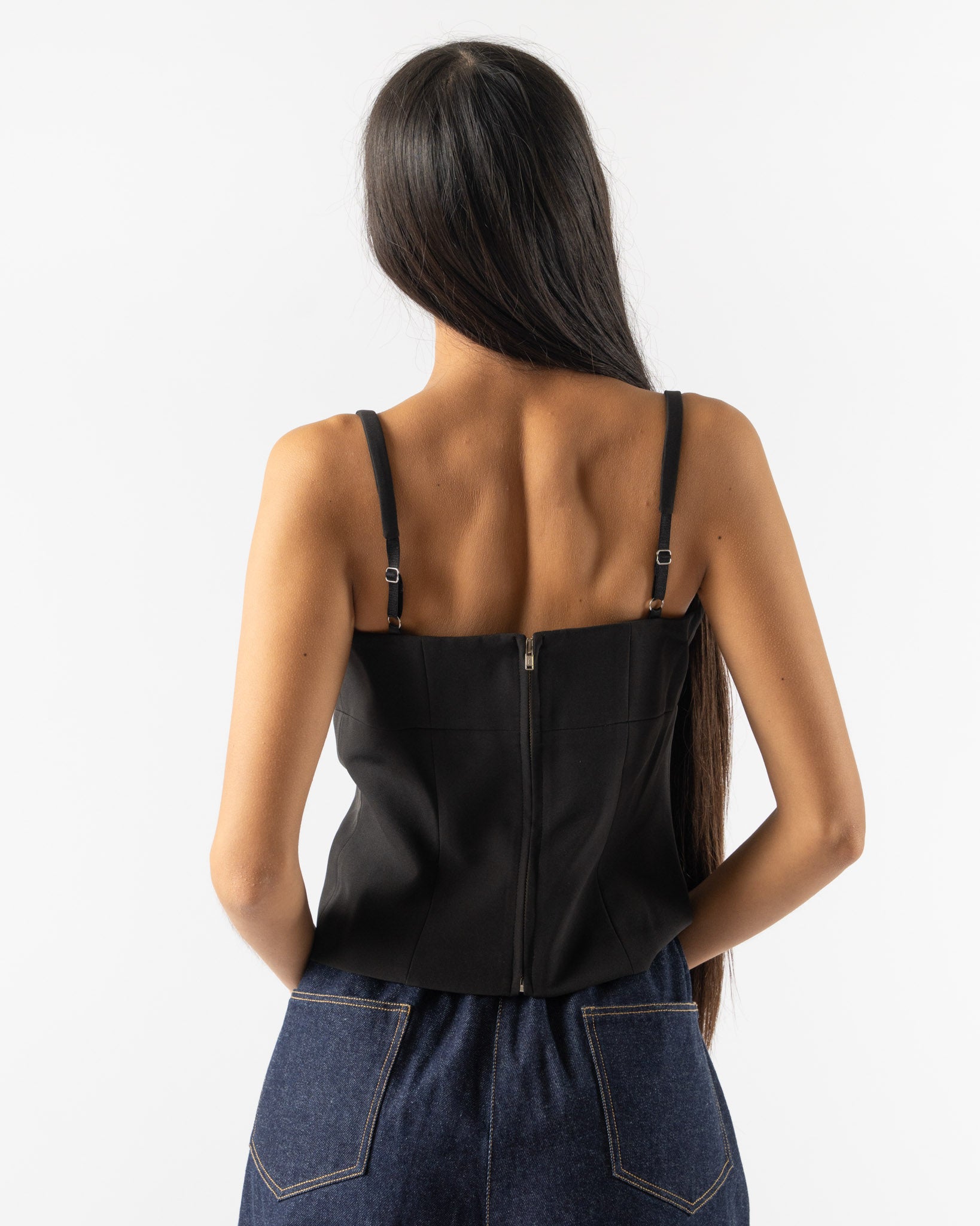 Sandy Liang Amelie Top in Black