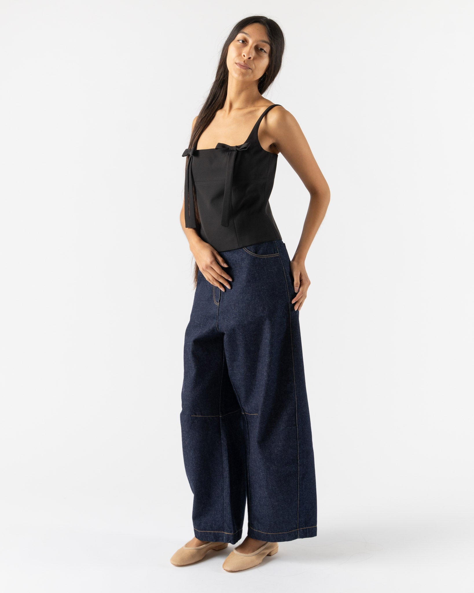 Sandy Liang Amelie Top in Black