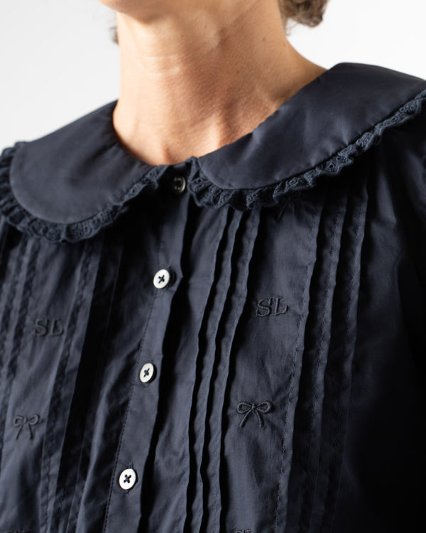 Sandy Liang Crayon Shirt in Navy