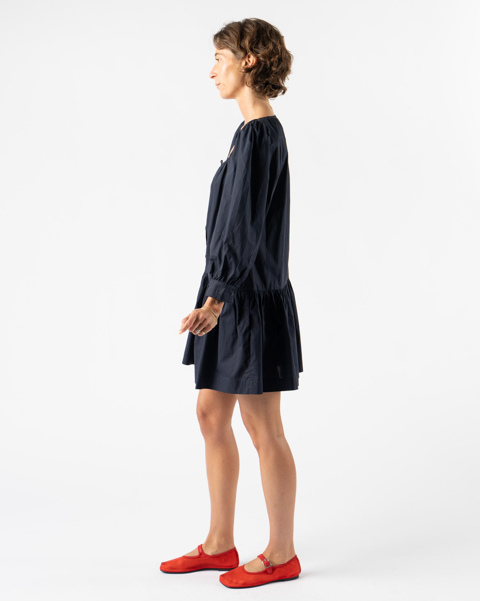 Sandy Liang Delia Dress in Navy