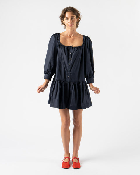 Sandy Liang Delia Dress in Navy Curated at Jake and Jones