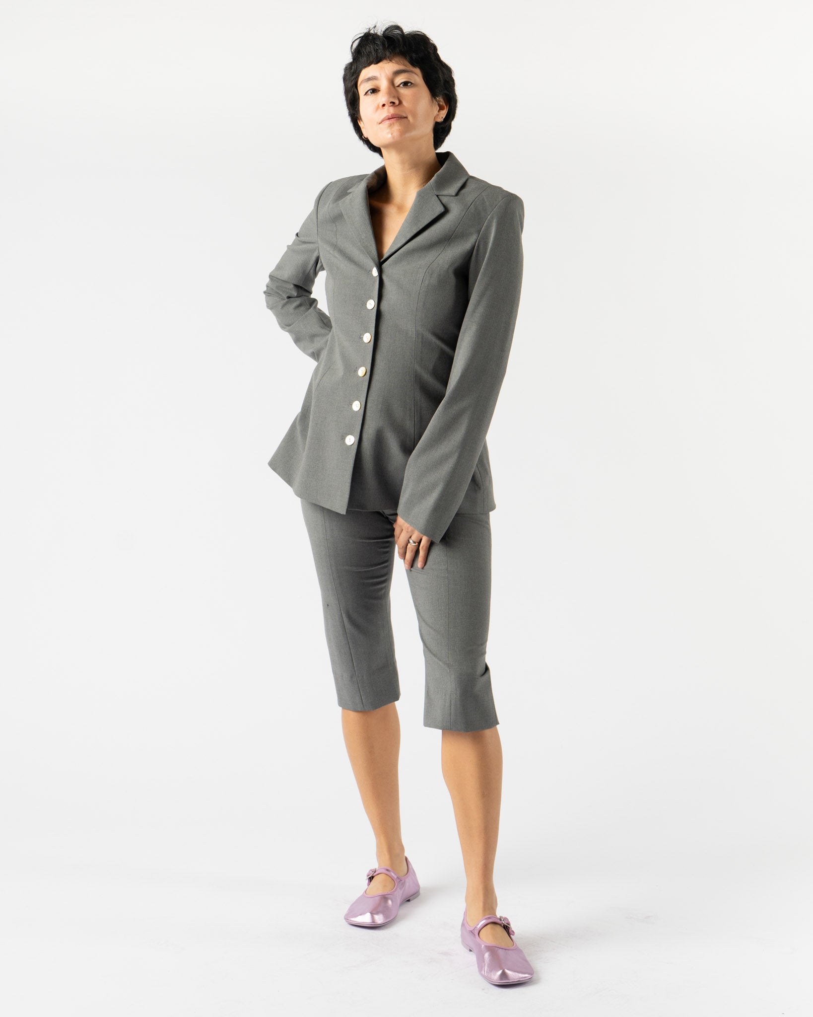 Sandy Liang Exton Jacket in Grey