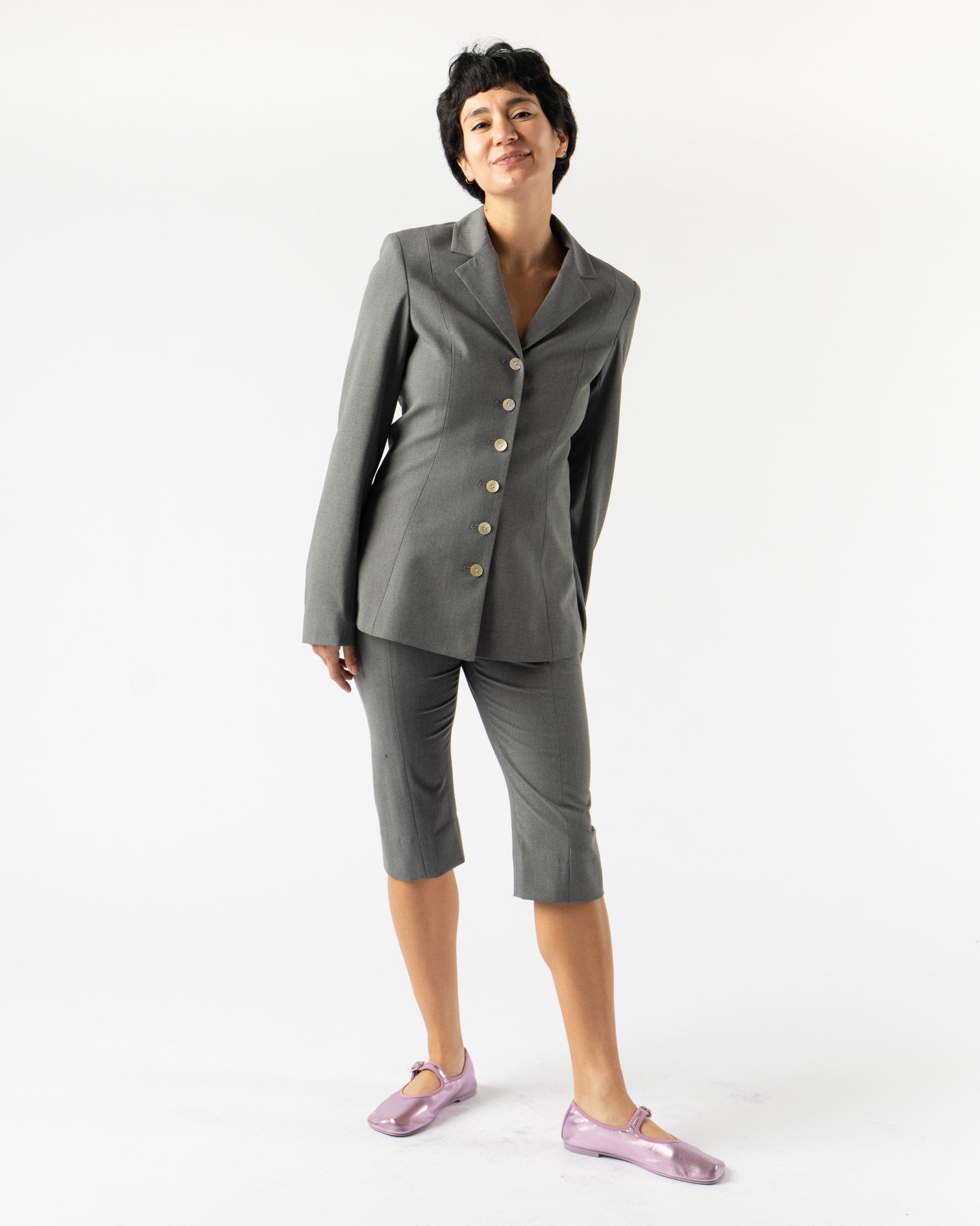 Sandy Liang Exton Jacket in Grey