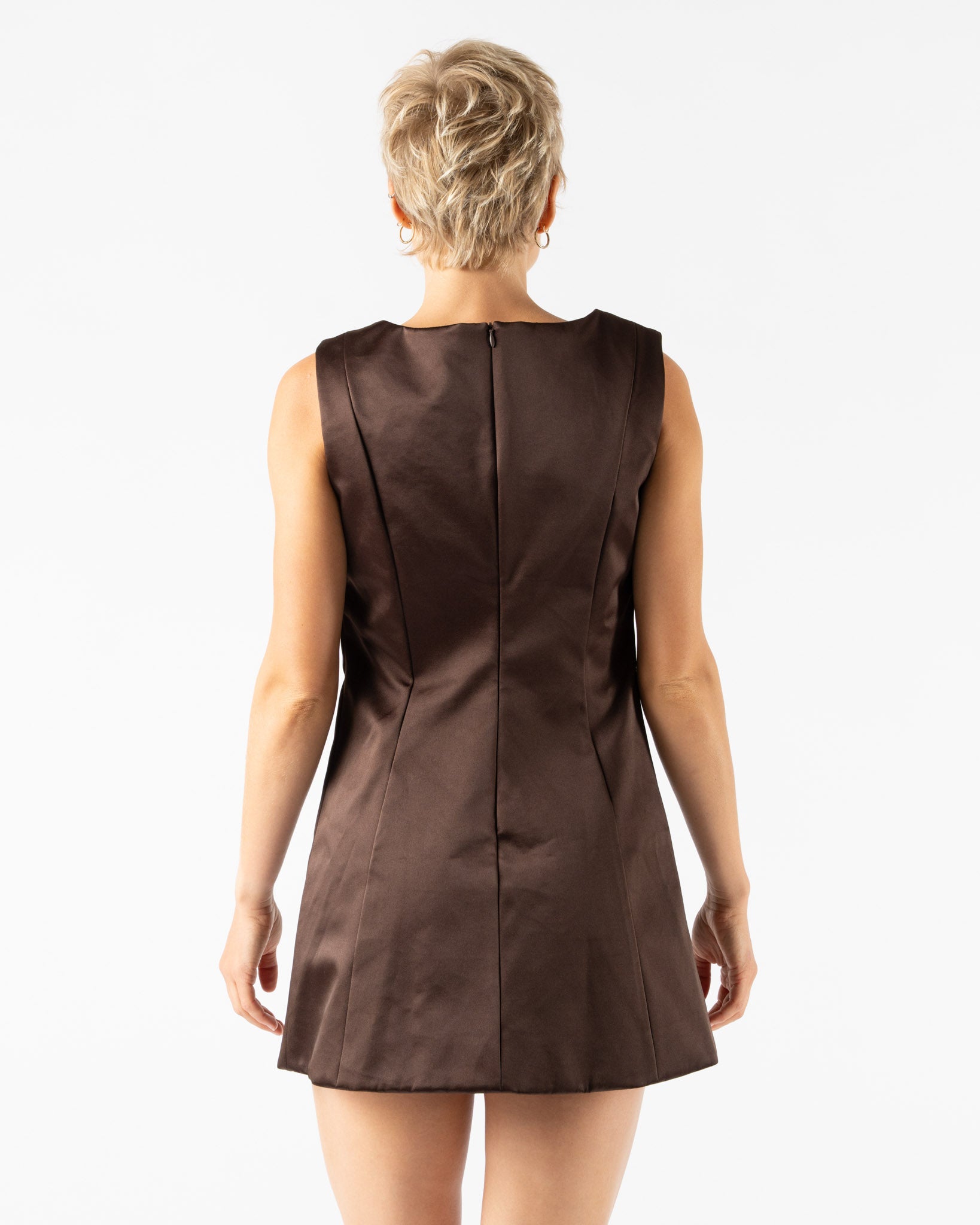 Sandy Liang Chester Dress in Brown