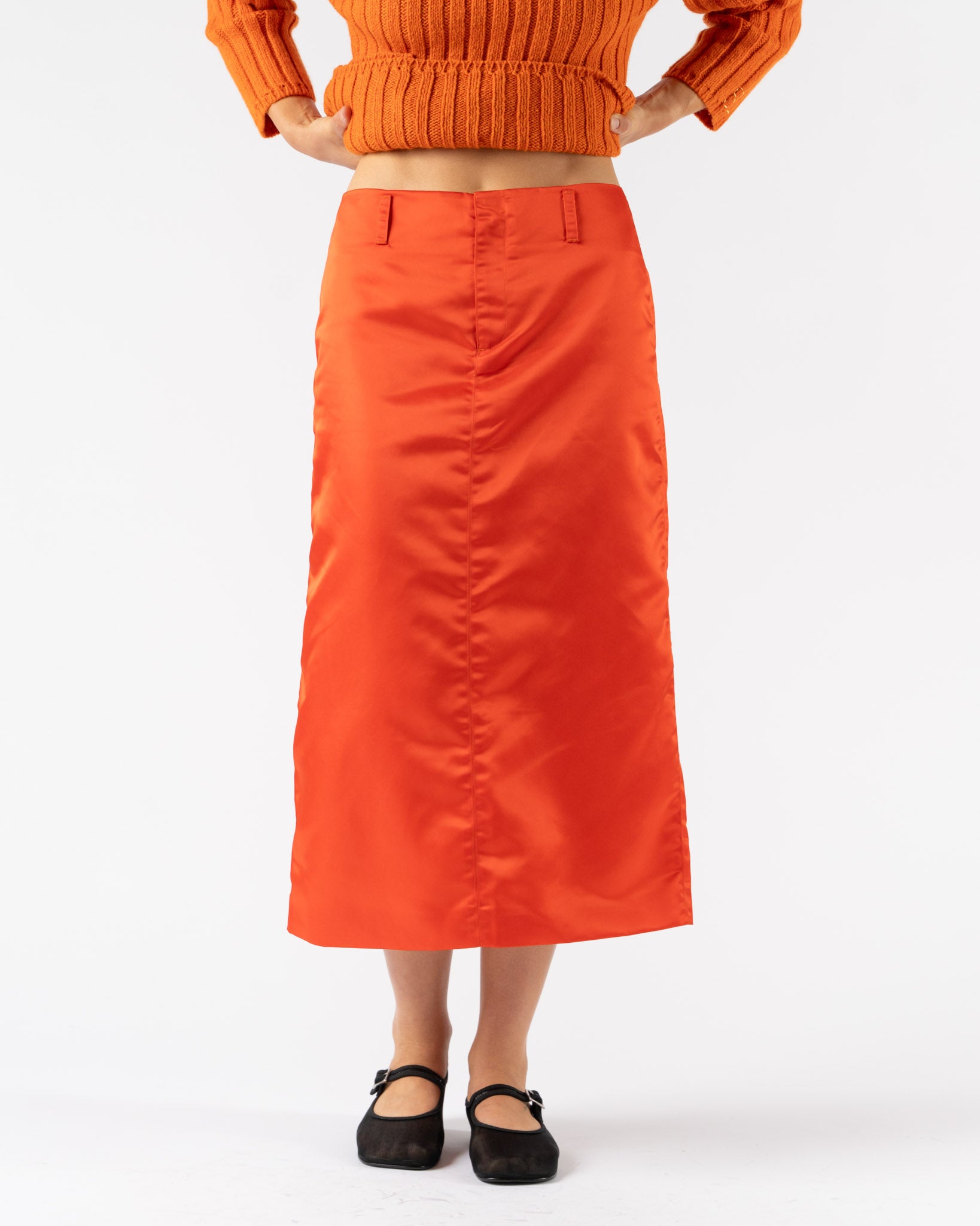 Sandy Liang Ravenna Skirt in Orange