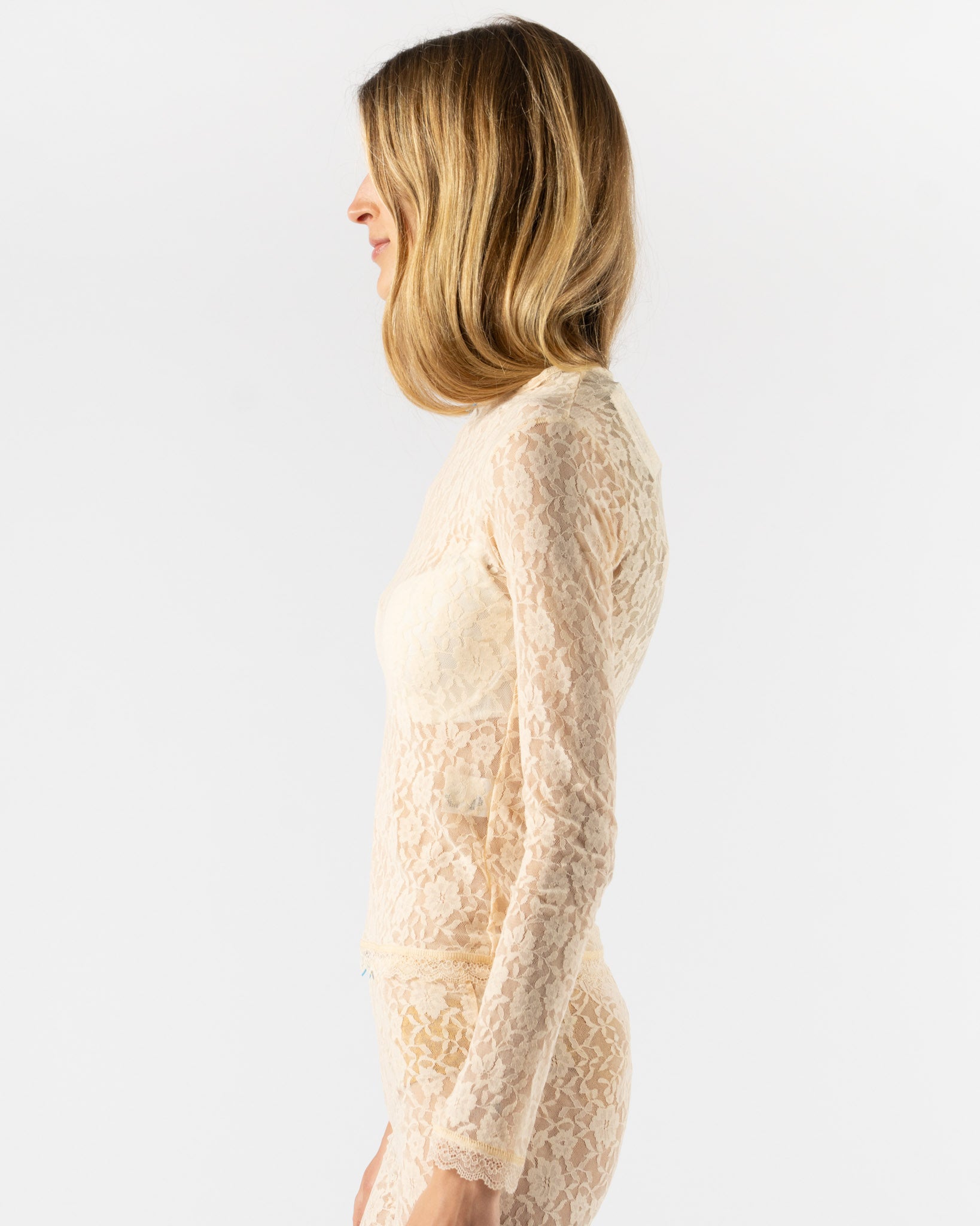 Sandy Liang Scoby Top in Ivory