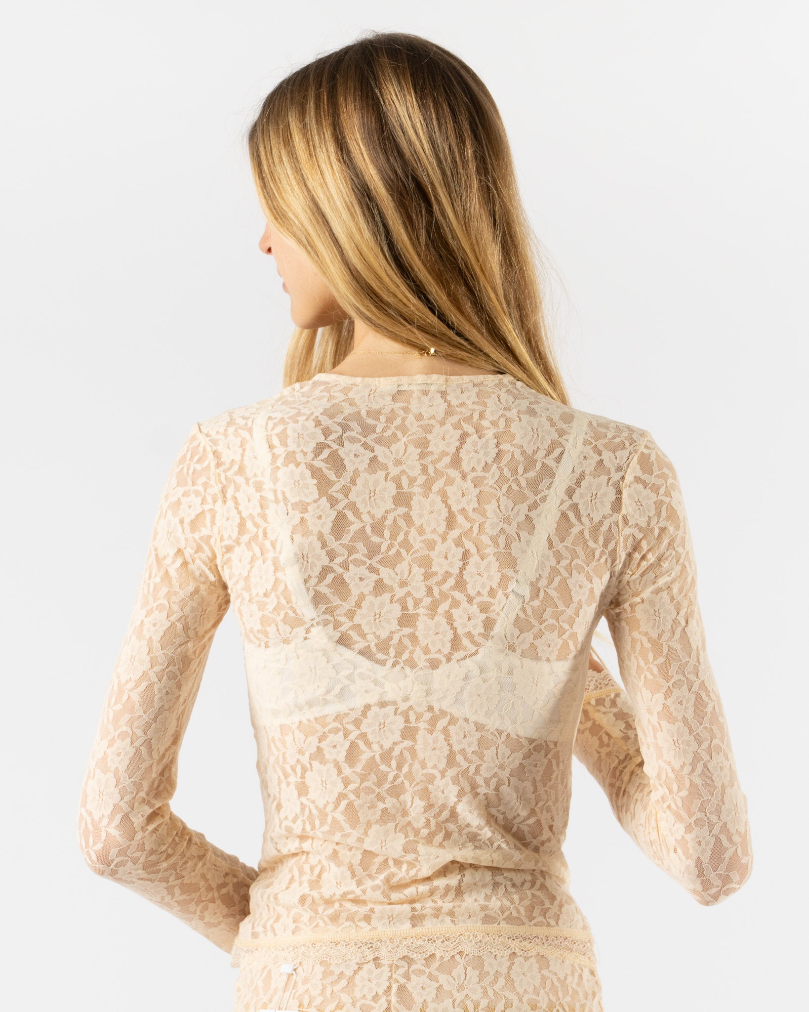 Sandy Liang Scoby Top in Ivory