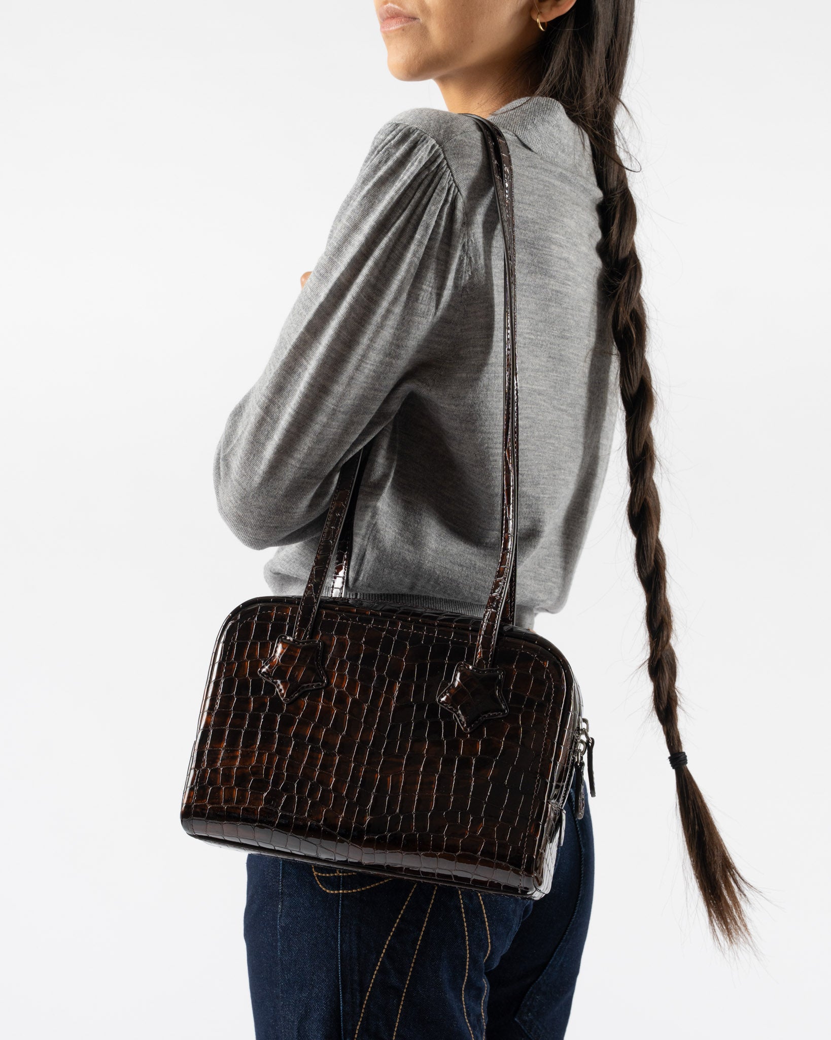 Sandy Liang Starla Bag in Brown