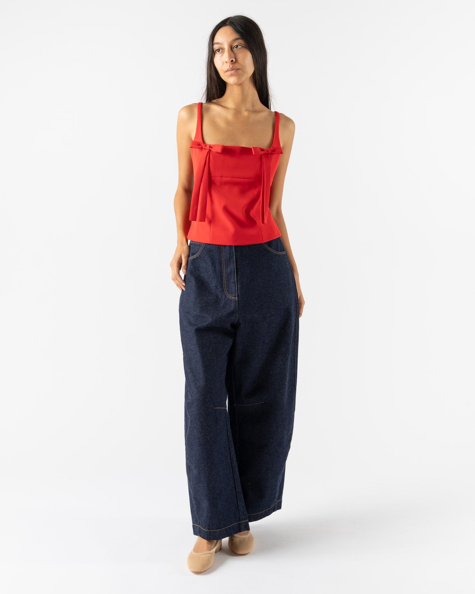 Sandy Liang Amelie Top in Red