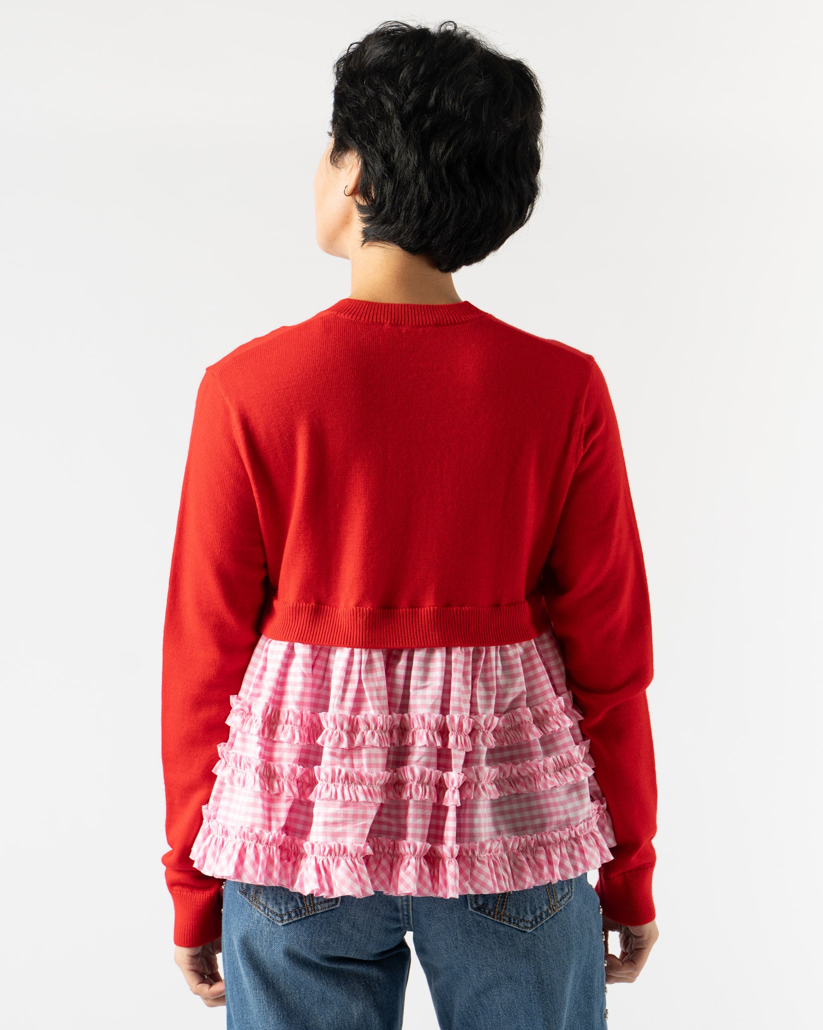 Sandy Liang Pawpaw Cardigan in Red