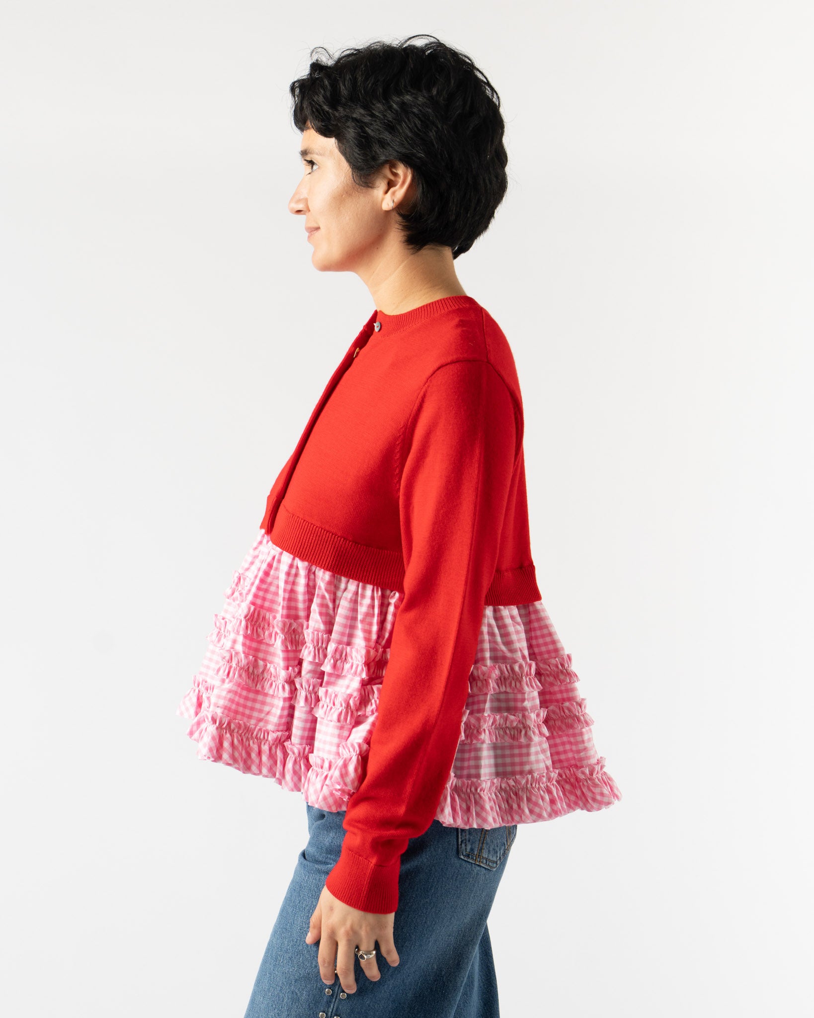 Sandy Liang Pawpaw Cardigan in Red