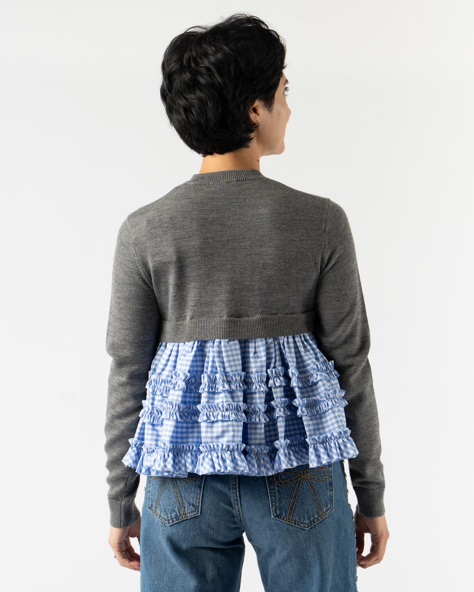 Sandy Liang Pawpaw Cardigan in Grey