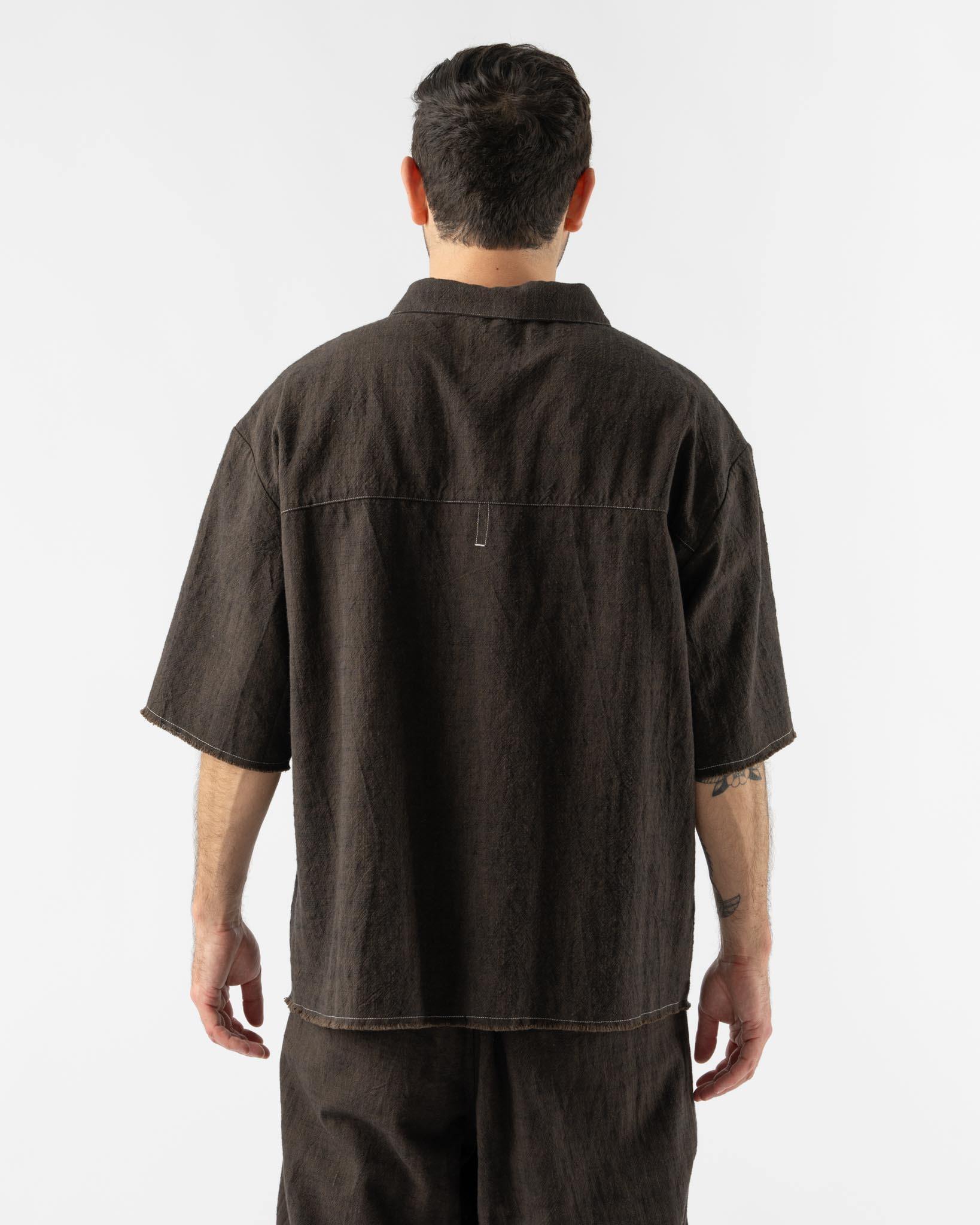 Satta Tack Shirt in Speckled Brown