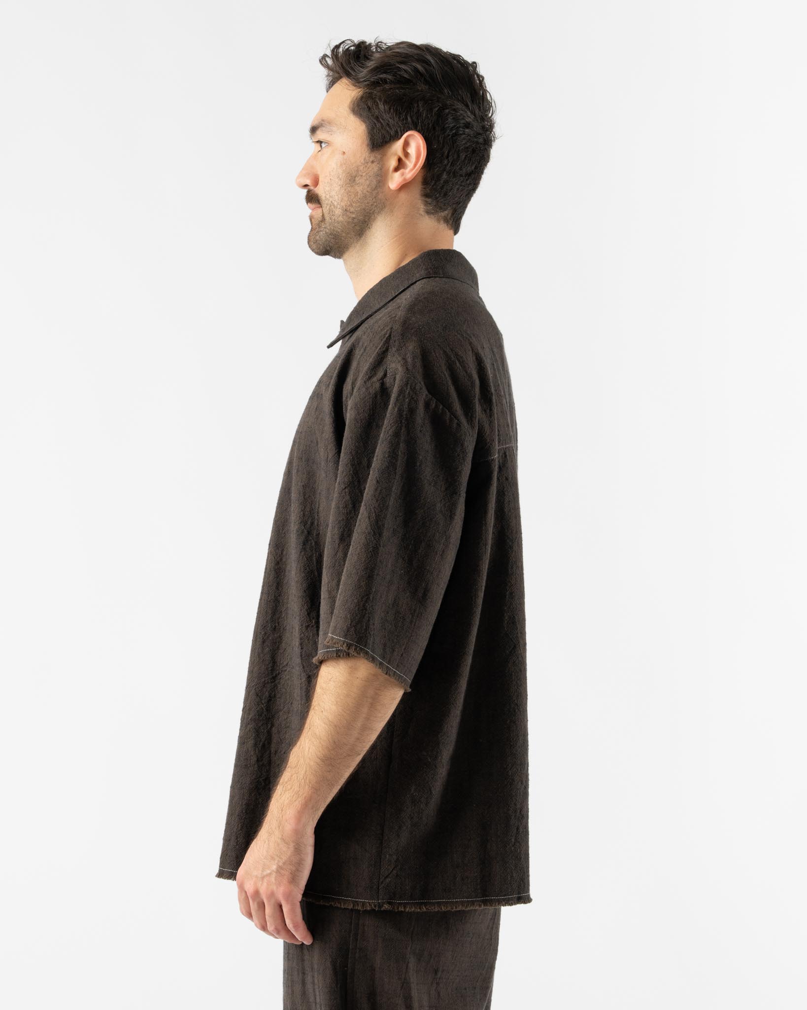 Satta Tack Shirt in Speckled Brown