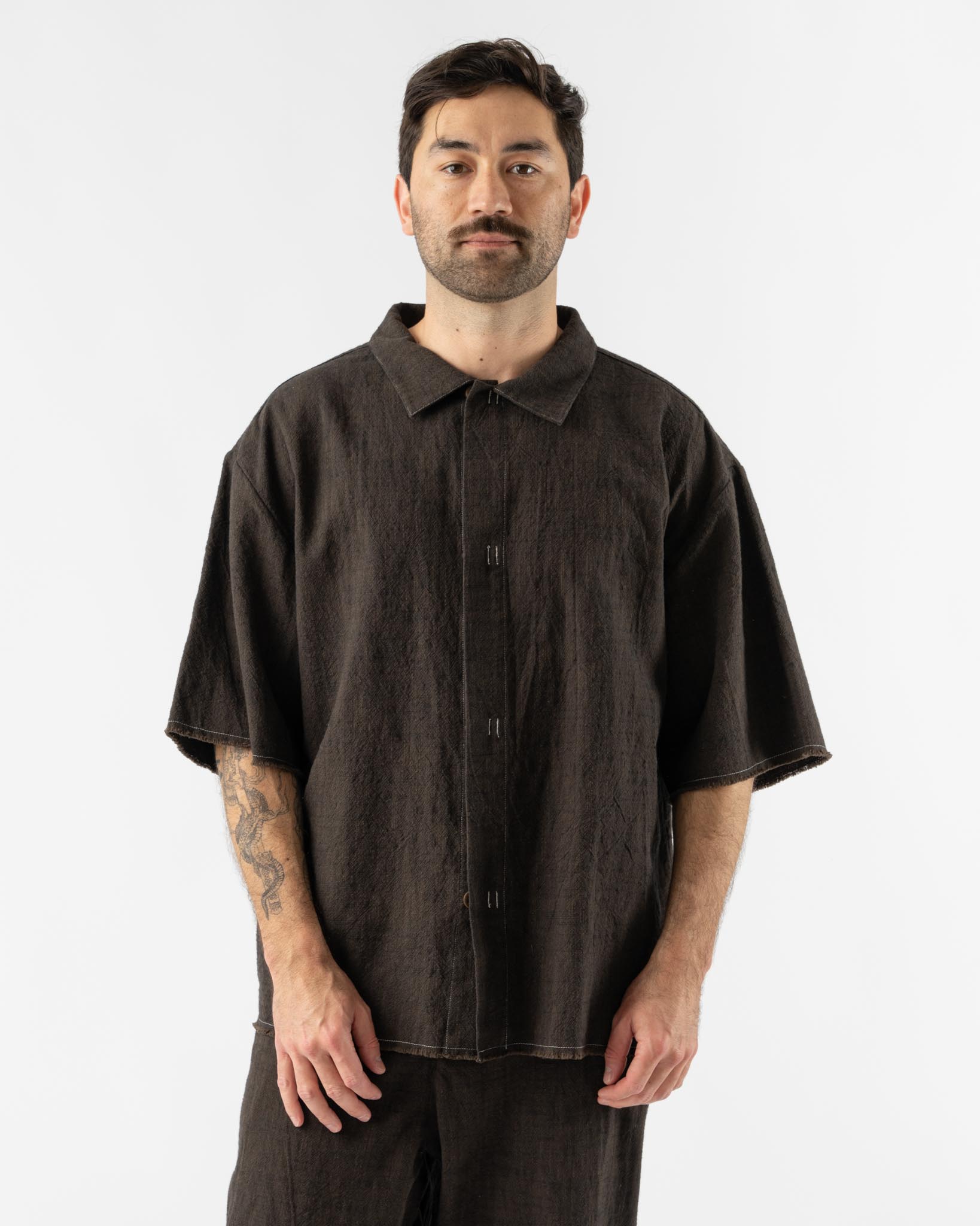 MIKIOSAKABE Garden Shirt / Purple Black