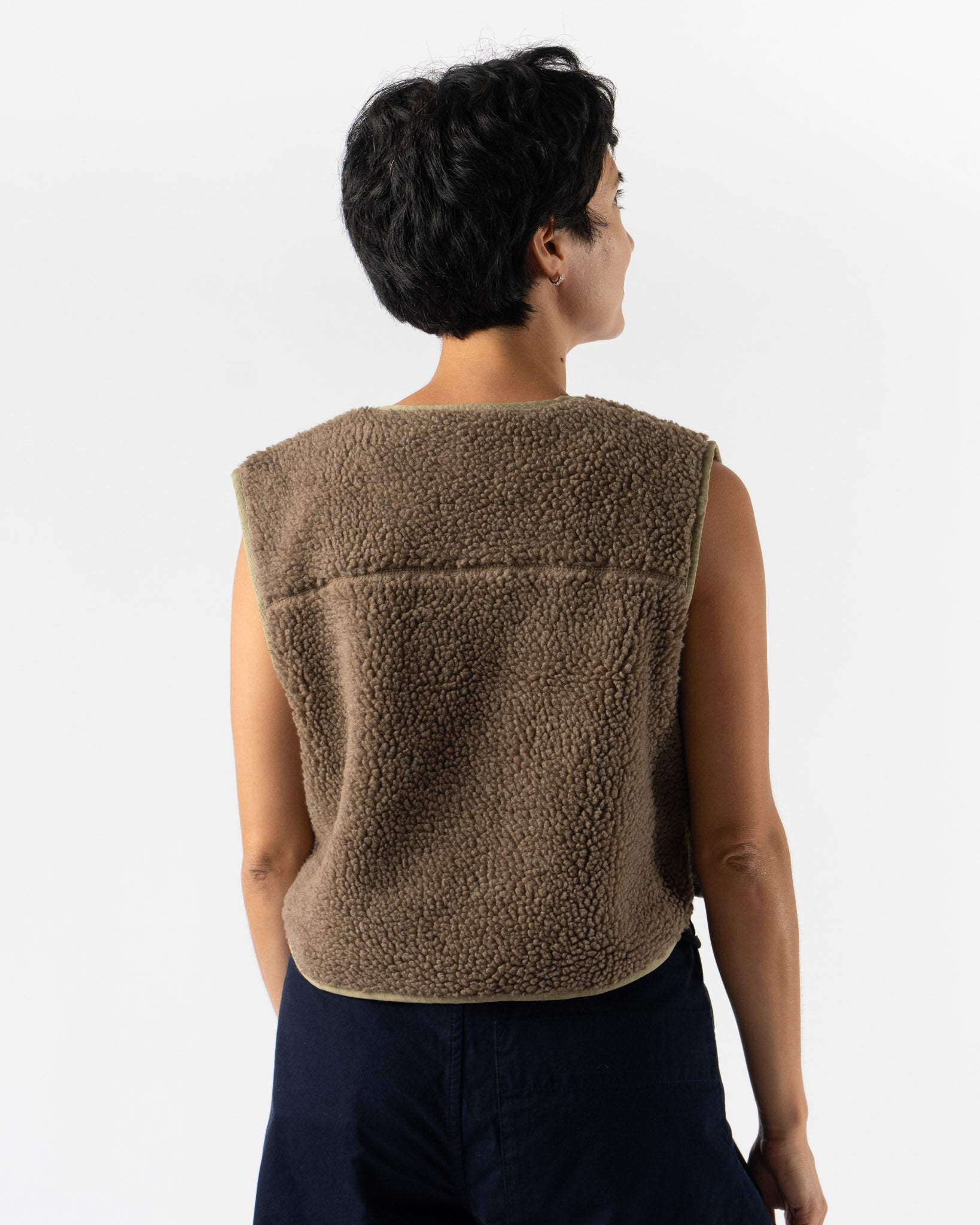 Satta Leaf Vest W in Brown