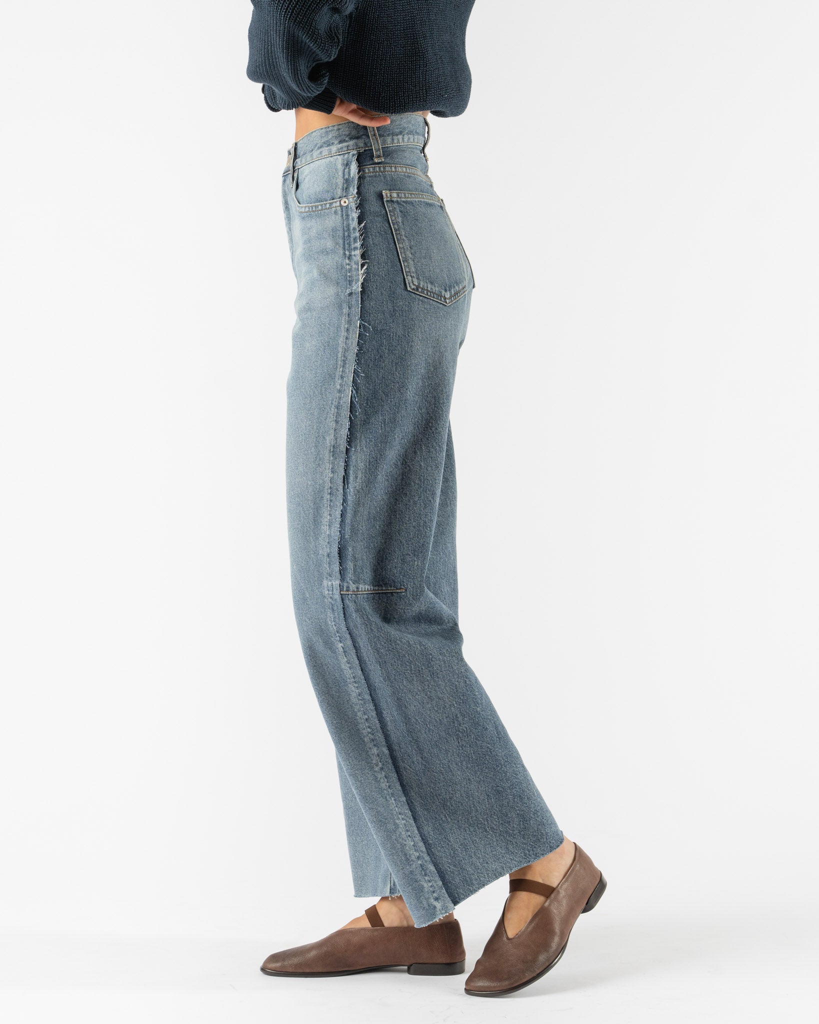 Serge Remake 2 Tone Martin Pants in Vintage Blue