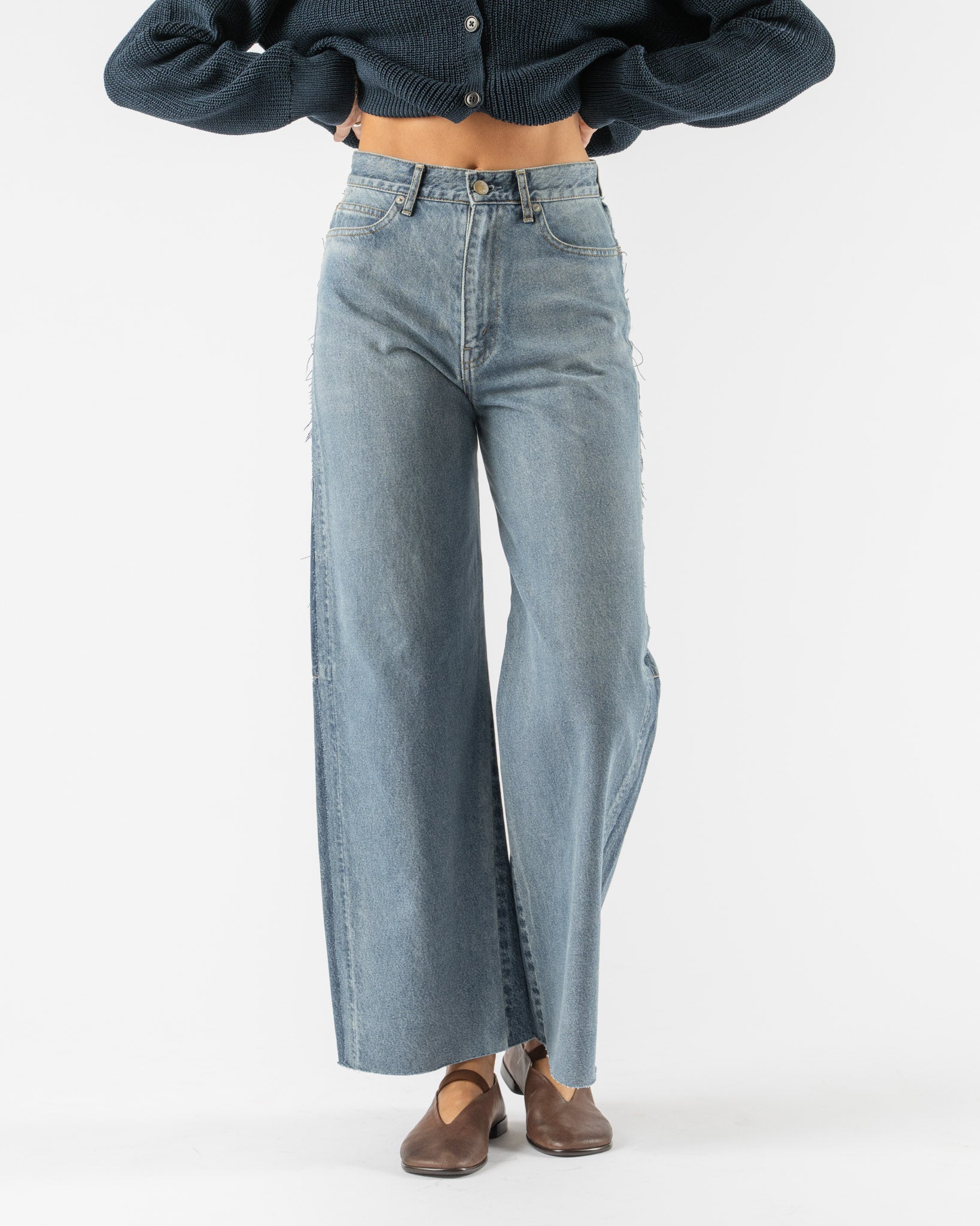 Serge Remake 2 Tone Martin Pants in Vintage Blue