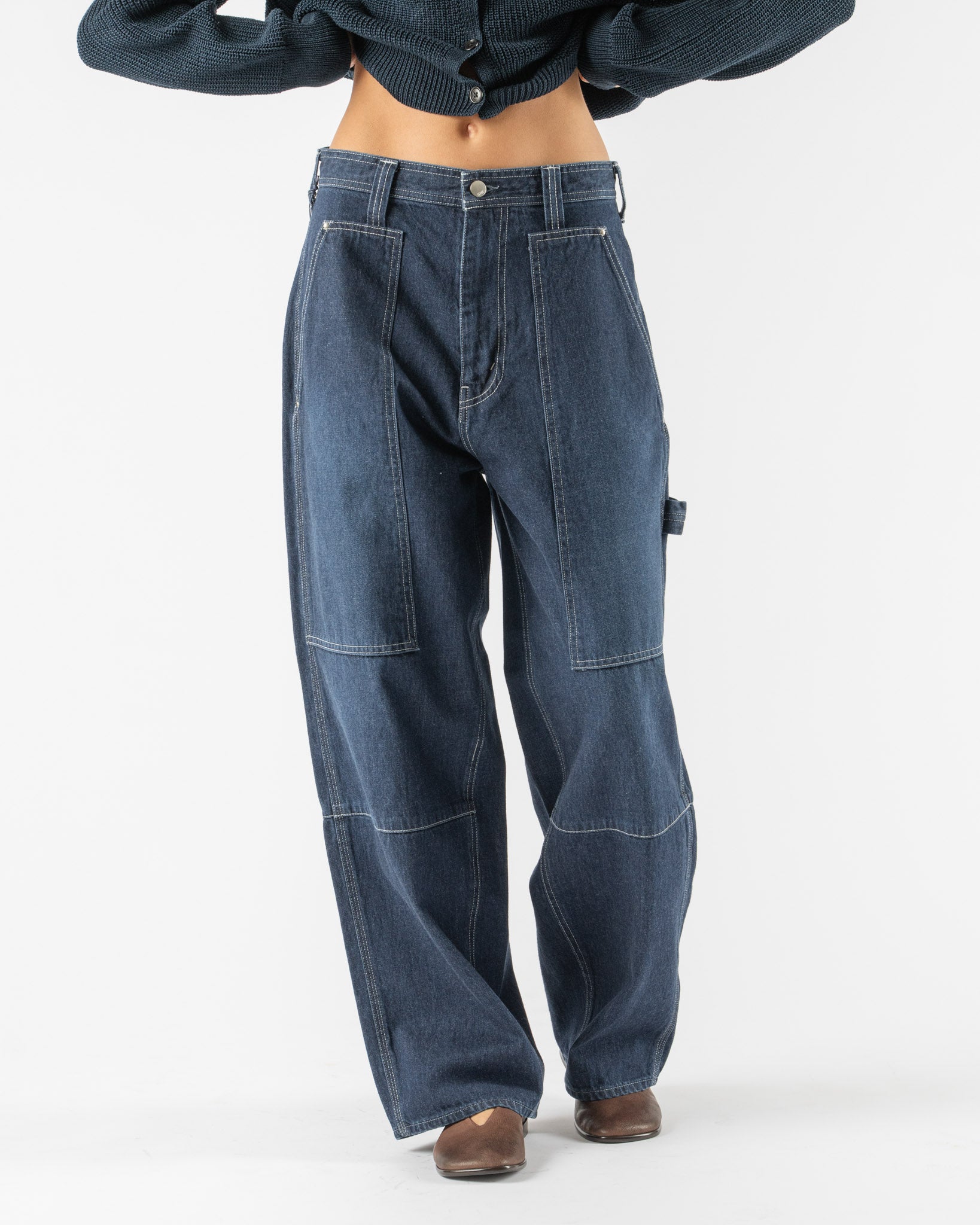 Serge Painter Pants in Faded Blue