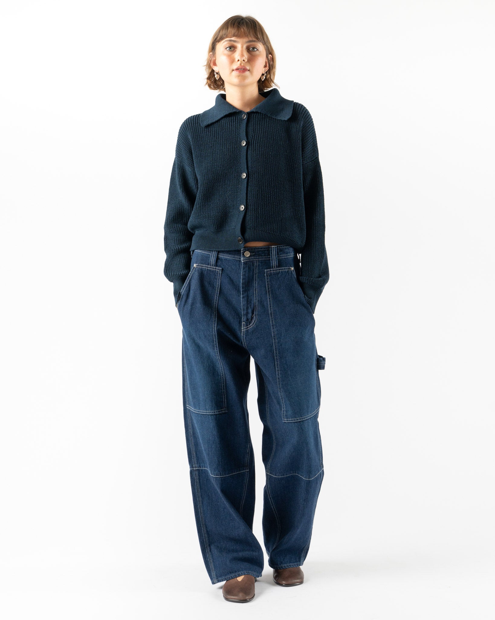 Serge Painter Pants in Faded Blue