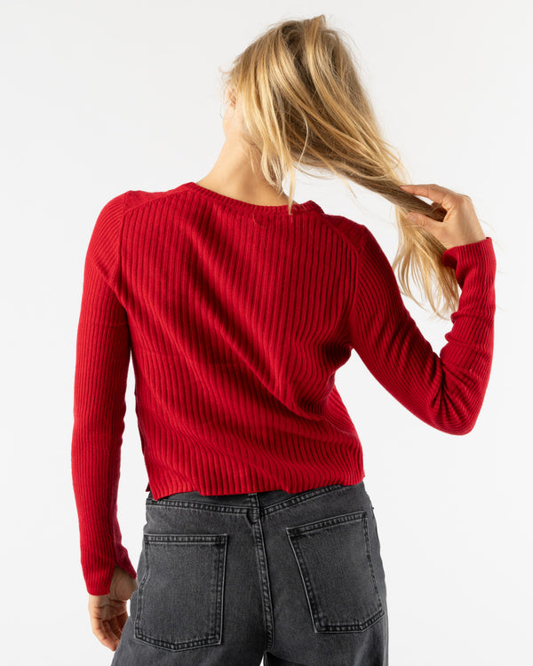 Alex Mill Kristin Ribbed Sweater in Crimson