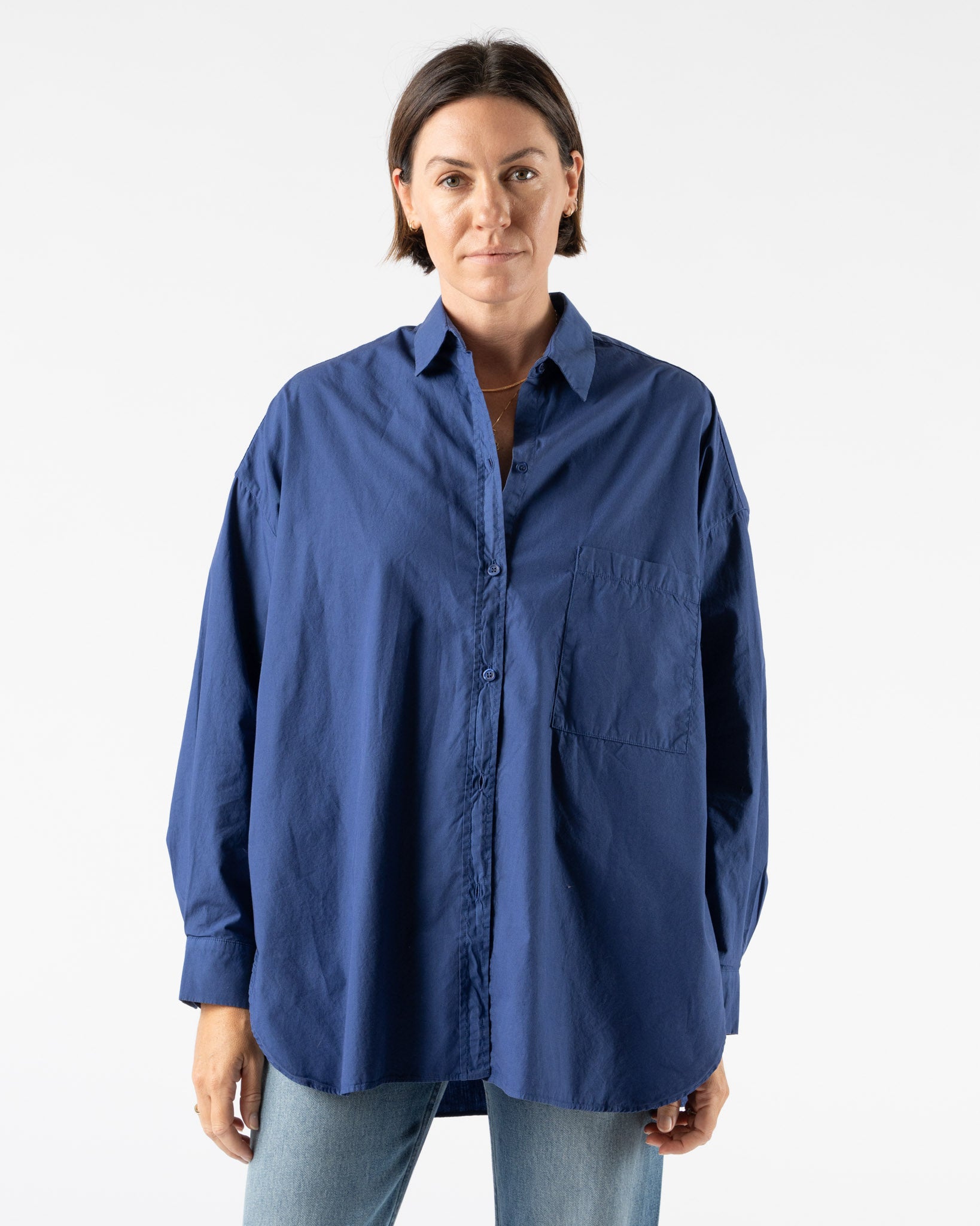 Shaina Mote Pocket Shirt in Mechanics Blue